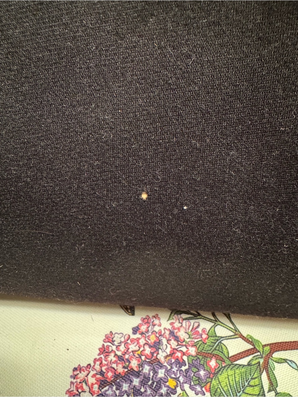 Black Clutch with Gold Floral Embellishment - Picture 7 of 8